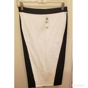 NWT Express black and white pencil skirt